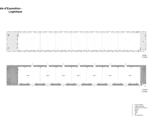 Hall des expositions - logistique plan