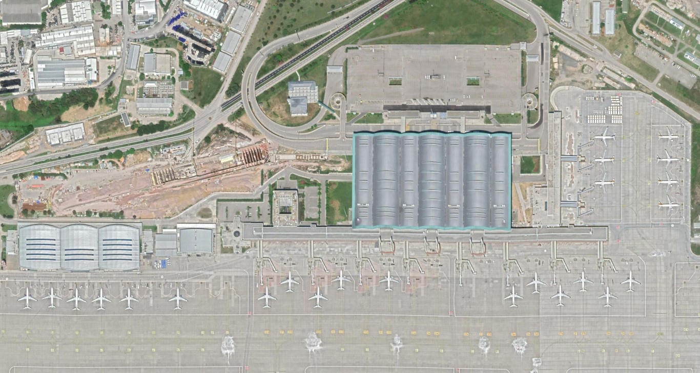 Resim 7. Sabiha Gökçen Havalimanı Terminal Bağlantı Köprüsü uygulama resmi (BCES, 2021).