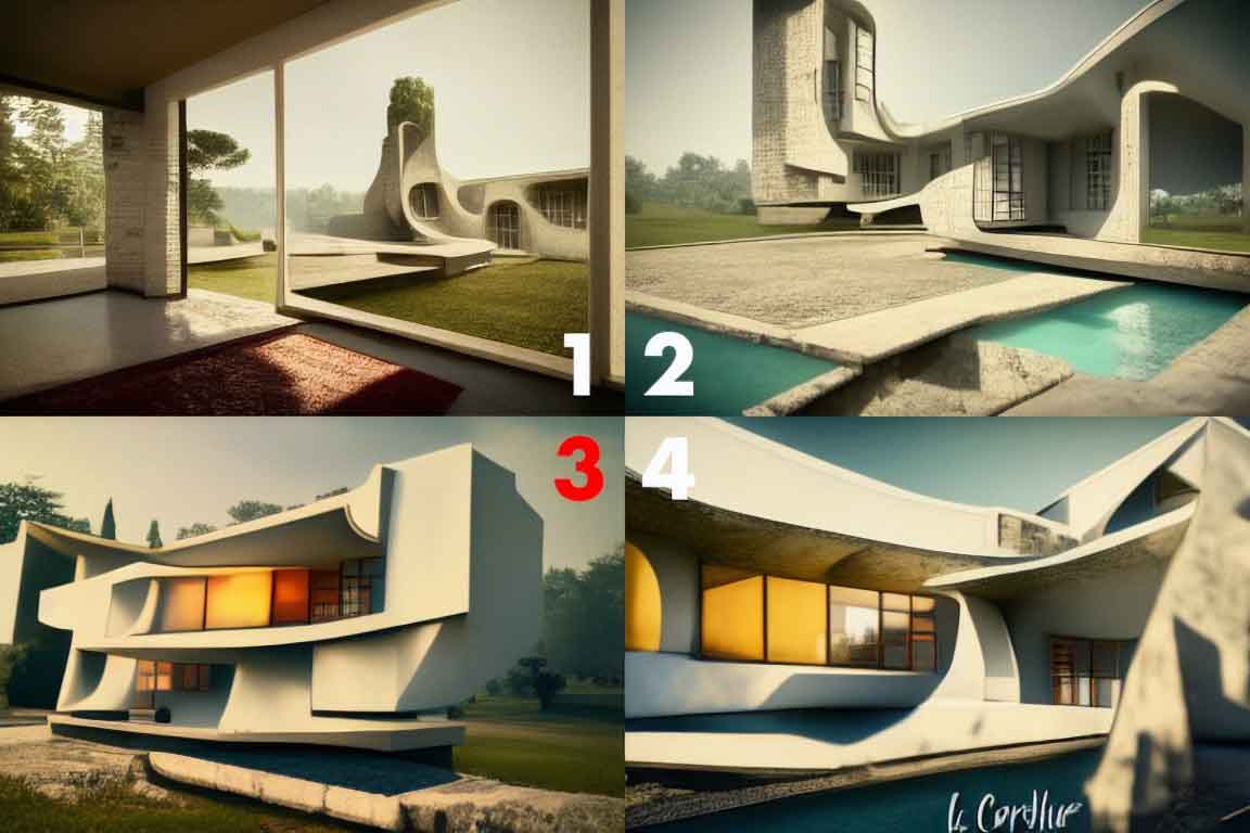 Resim 4.”Parametrik mimari stilinde Le Corbusier binası” komutunun çıktısı.