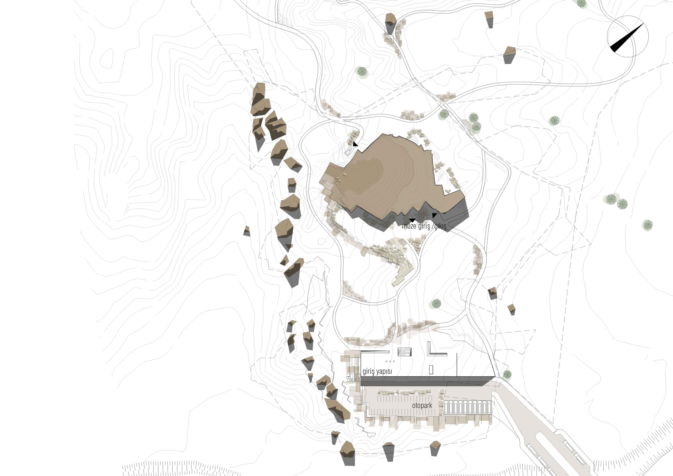 Resim 2. Kapadokya Bölge Müzesi Vaziyet Planı (Yalın Mimarlık Arşivi).Image 2. Cappadocia Regional Museum Site Plan (Yalın Architecture Archive).