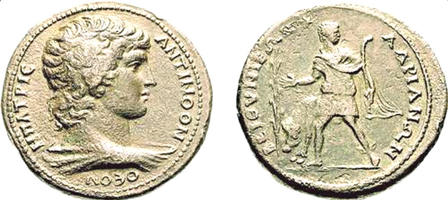 Resim 5. Hadrianus tarafından bastırılan Bithynium (Bolu) bronz sikke (5) MS.130 (Dimicioğlu; 2012). (http://www.asiaminorcoins.com) 