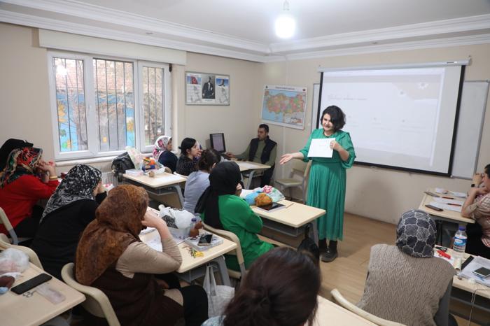 Resim 4. Mahallenin kadın sakinleri ile yürütülen tasarım atölyesi.Image 4. Design workshop carried out with the participation of female residents of the neighborhood.