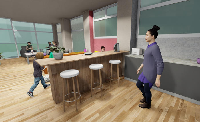 Şekil 5. Kadın kahvehanesi iç mimari tasarım projesi üç boyutlu görseller (Odunpazarı Belediyesi görsel arşivi).Figure 5. Women's coffee house interior design project 3D images (Odunpazarı Municipality archive).