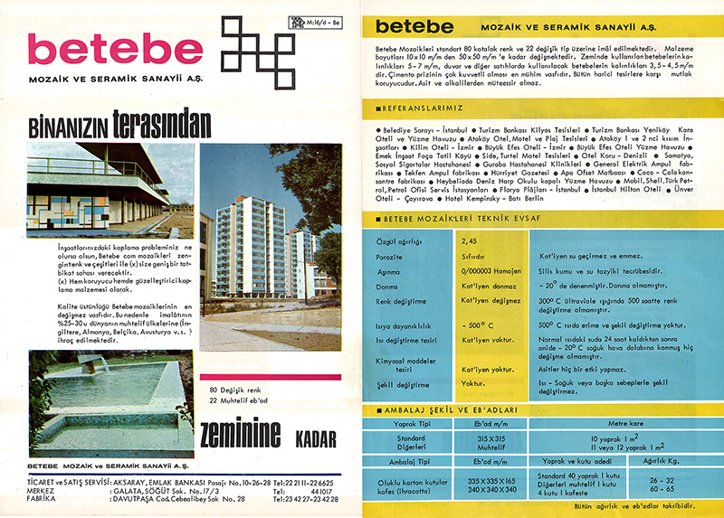 Şekil 4. Betebe tanıtım broşürü, I, (BFA).Figure 4. Betebe brochure, I.