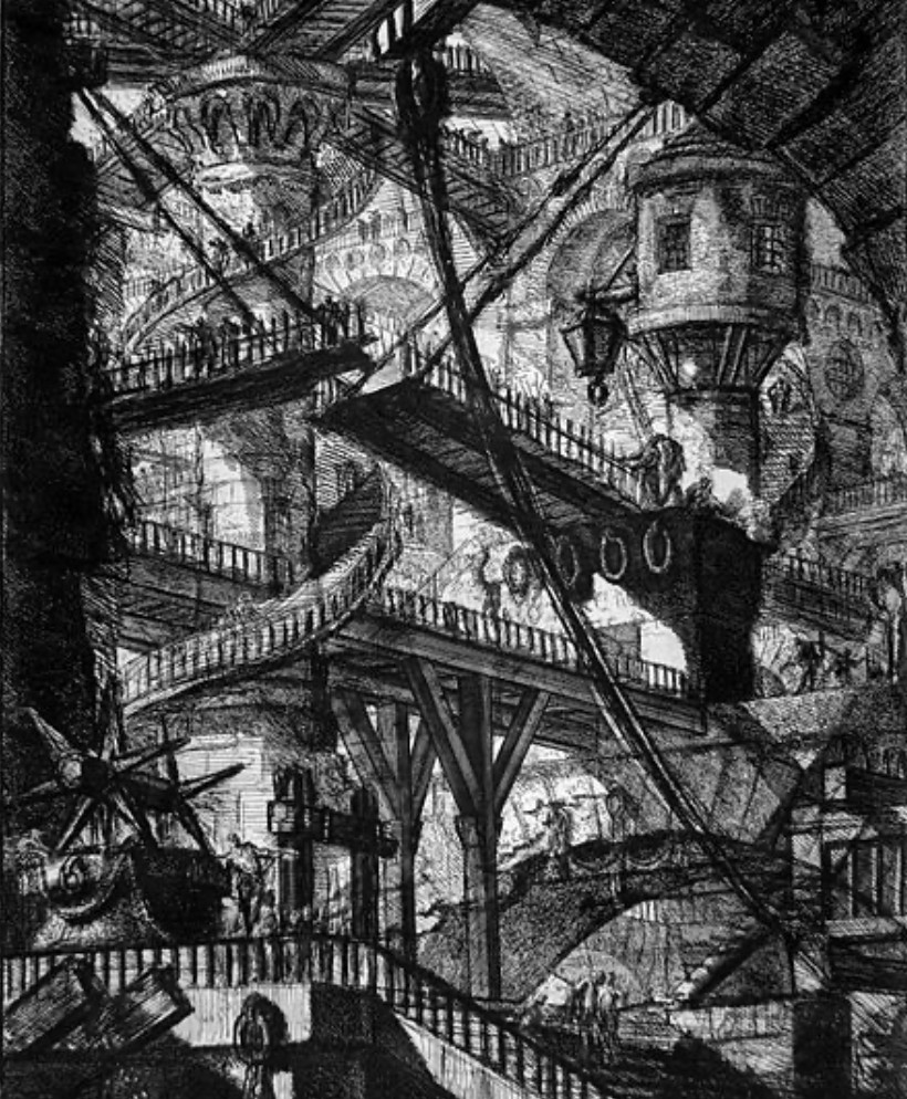 Şekil 3. Asmaköprü, Carceri serisinden VII. levha, 1745, Cooper Hewitt, Smithsonian Design Museum, New York. (URL-1).