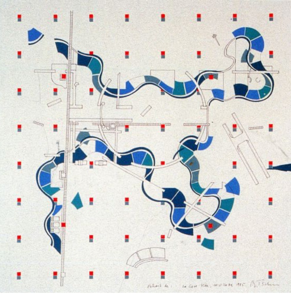 Şekil 8. La promenade cinematique. Bernard Tschumi. Parc de la Villette, (Tschumi 2014).