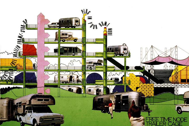 Şekil 2. Free Time Node Trailer Cage, 1966, Ron Herron, Archigram.    