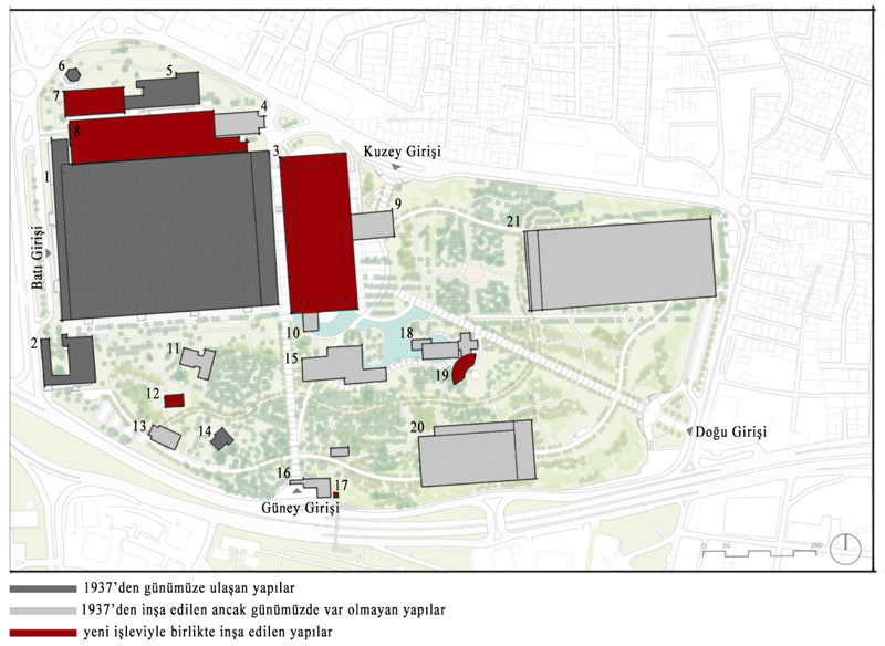 Şekil 2. Bursa Merinos Dokuma Fabrikası vaziyet planı.Figure 2. Bursa Merinos Weaving Factory site plan.