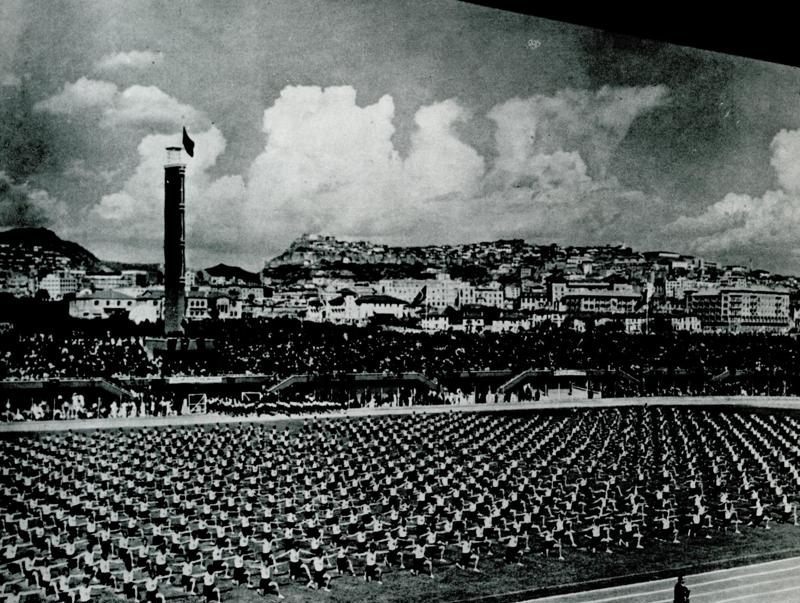 Resim 3. Ankara 19 Mayıs Stadyumu ve Maraton Kulesi (La Turquie Kemaliste, 1939).Image 3. Ankara 19 May Stadium and Marathon Tower (La Turquie Kemaliste, 1939).