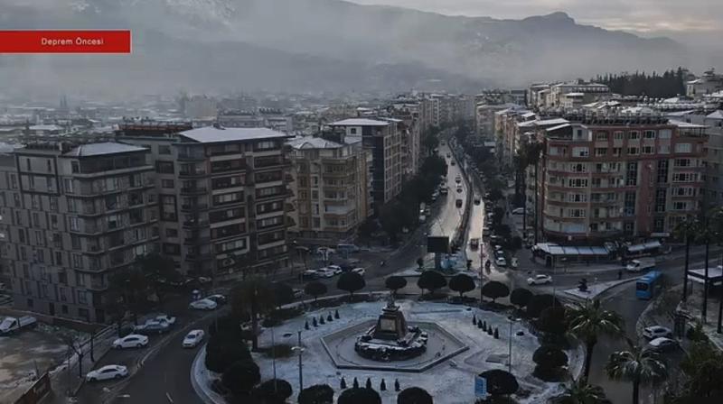 Resim 4. Depremden önce Atatürk Caddesi’nin durumu (TTV Hatay).
