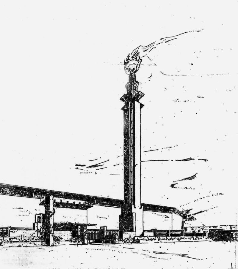 Şekil 1. Wils’in Marathon Kulesi eskiz çizimi (Barney ve Bijkerk, 2005).Figure 1. Wils' Marathon Tower sketch drawing (Barney and Bijkerk, 2005).