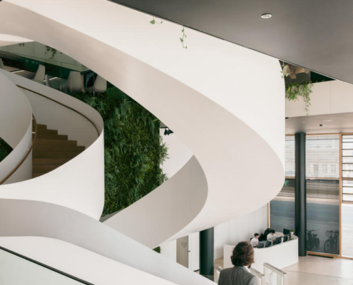 03-Staircase-and-lobby-Post HELIX HQ-Metaform__©Simon Menges & Nino Tugushi