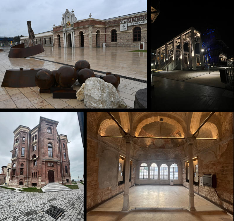 Resim 3. İBB Miras, Feshane, Gazhane, Haliç Sanat Evi, Bulgur Palas (sol üstten saat yönünde). Fotoğraflar: Esra Akcan.