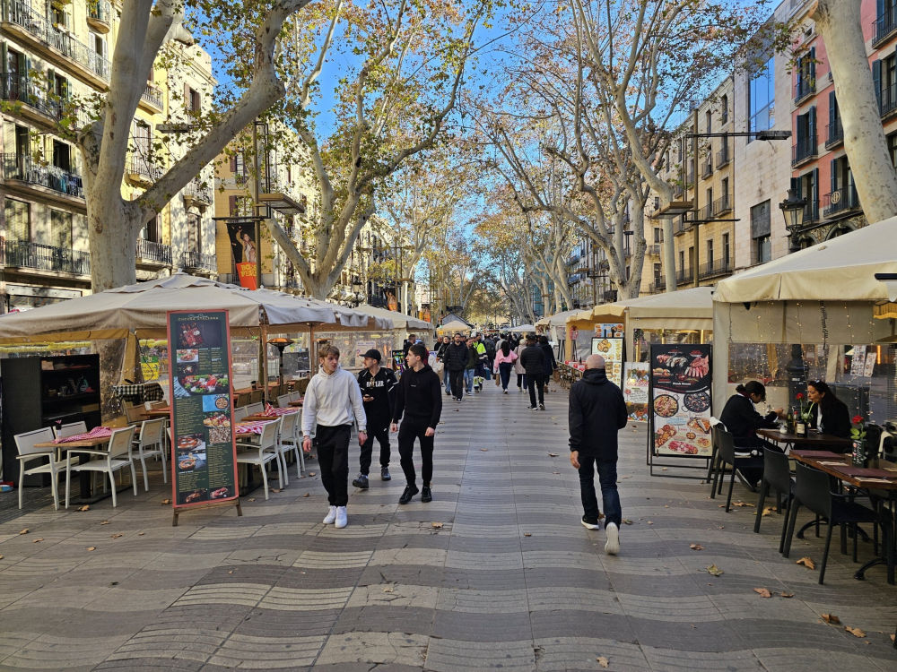 La Rambla Yürüme Yolu, Barselona.