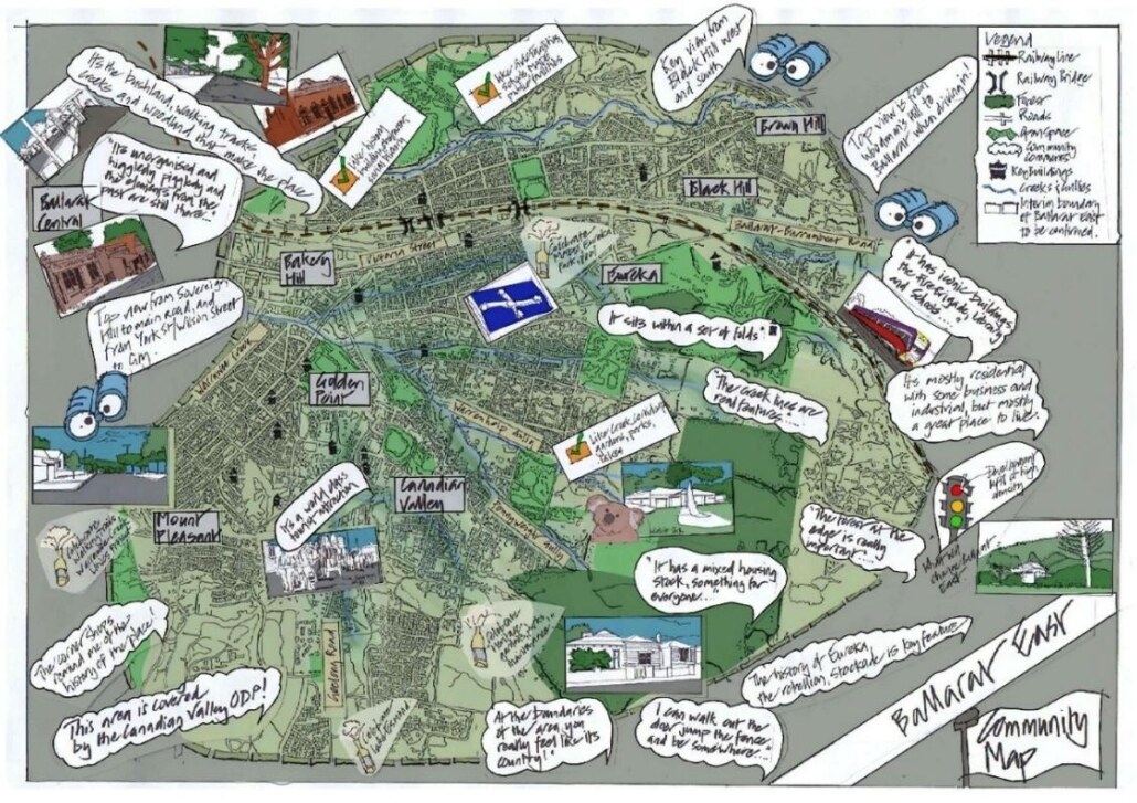 Şekil 2. Ballarat Imagine Projesi’nde oluşturulan topluluk haritası (URL 1).Figure 2. Community map created in Ballarat Imagine Project (URL 1).
